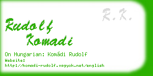 rudolf komadi business card