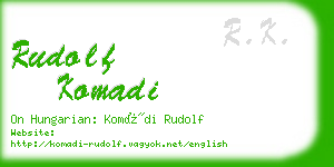 rudolf komadi business card